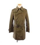 バーバリー ロンドン BURBERRY LONDON トレンチコート アウター ロング丈 ダブル ベルト ワンカラー M カーキ /BB