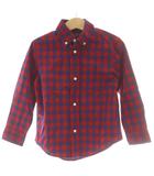 ラルフローレン RALPH LAUREN キッズ 男の子 シャツ ブラウス 3T 赤 紺 チェック柄 ボタンダウンカラー 長袖 /NS