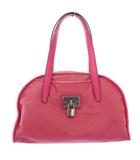 ロエベ LOEWE ハンドバッグ ナイロン レザー 南京錠 鍵 カギ ピンク /BB ■OH