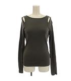 イエナ IENA 24SS テレコホールデザインプルオーバー カットソー リブ 長袖 F グレー /☆G