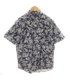 ラルフローレン RALPH LAUREN シャツ 半袖 花柄 総柄 XL 紺 ネイビー /AN76