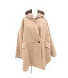 シップス エニィ SHIPS any コート ウール ベージュ フード付き 長袖 ケープシルエット /NL