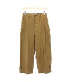 マーガレットハウエル MHL. RAISED COTTON TWILL ワークパンツ ストレート ボタンフライ ワンカラー 0 ベージュ 595-2143505 /BB