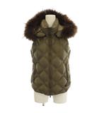 タトラス TATRAS DESDEMONA ダウンベスト ナイロン ファー フード 01 カーキ LTA15A4437 /☆G