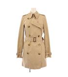 バーバリー ロンドン BURBERRY LONDON トレンチコート アウター ロング丈 ダブル ベルト ノバチェック UK6 ベージュ /BB