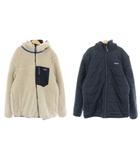 パタゴニア Patagonia 23AW キッズリバーシブルレディフレディフーディ Kid's Reversible Ready Freddy Hoody リバーシブルジャケット アウター XXL 16-18 アイボリー 紺 ネイビー 68095FA23 /YT