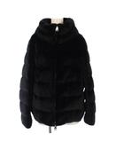 ヘルノ HERNO フェイクファー ダウンジャケット アウター ハイネック 42 黒 PI001935D /KH