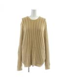 ラルフローレン RALPH LAUREN セーター M ベージュ リブ編み ラウンドネック 長袖 /AP