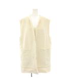 イエナ IENA 24SS アンドネイビー &NAVY ドビーツィードジレ ベスト ミドルジレ アウター 前開き フリンジ アイボリー 24010900213010 /YT