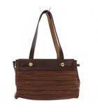 エルメス HERMES エールバッグ カバスPM トワルオフィシエ ハンドバッグ 茶 /KH ■OH