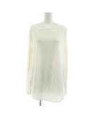 ポロ ラルフローレン POLO RALPH LAUREN Tシャツ カットソー 長袖 シルク 切替 M 白 ホワイト /KU