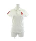 ラルフローレン RALPH LAUREN THE SKINNY POLO ビッグポニー ポロシャツ カットソー 鹿の子 L 白 ホワイト 刺繍 半袖 /KU
