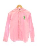 ラルフローレン RALPH LAUREN ボタンダウンシャツ 長袖 レギュラーカラー ビッグロゴ 刺繍 13 ピンク /BB
