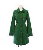 マッキントッシュフィロソフィー MACKINTOSH PHILOSOPHY ステンカラーコート アウター ロング丈 フード ワンカラー 36 緑 グリーン /BB