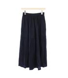 アーバンリサーチ ドアーズ URBAN RESEARCH DOORS フレアスカート イージー ミモレ ロング ウエストゴム ワンカラー 1 紺 ネイビー /BB