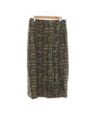 アーバンリサーチ ドアーズ URBAN RESEARCH DOORS ロングスカート タイト M ゴールドカラー 黒 ブラック /RR