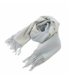 プラダ PRADA マフラー ロゴ フリンジ ウール 170×46cm 水色 2FS036 /KH ■OH