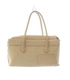 銀座かねまつ GINZA Kanematsu かごバッグ ハンドバッグ ベージュ /SR