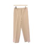 プラステ PLST スラックスパンツ ストレート ジップフライ ストレッチ ワンカラー 無地 S ベージュ /BB