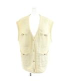プラステ PLST ベスト プルオーバー ツイード 金ボタン S アイボリー 12-3102002 /AN47