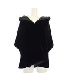 ジョルジオアルマーニ GIORGIO ARMANI ベロア ポンチョ フーディ UNI 黒 /KH