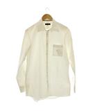 バーバリーブラックレーベル BURBERRY BLACK LABEL ワイシャツ 42 白 無地 長袖 胸ポケット /JP