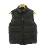 アーメン ARMEN ダウンベスト 黒 ブラック ナイロン ジップアップ /HN