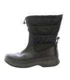 コールハーン COLE HAAN ピンチユーティリティパッファーウォータープルーフ スノーブーツ ショート 厚底 ワンカラー レザー 切替 8.5 黒 ブラック W17967 /BB