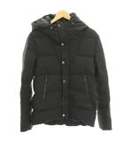 ダウンジャケット ジップアップ フード S 黒 ブラック /HN