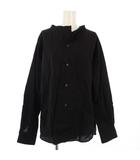 ワイズ Y's ヨウジヤマモト 25AW THIN COTTON TWILL FRINGE COLLAR BLOUSE シャツ 長袖 1 黒 ブラック YM-B84-003 /TK