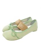エムエムシックス メゾンマルジェラ MM6 Maison Margiela アナトミックバレエシューズ パンプス リボン 36 緑 S59WZ0093 /KH