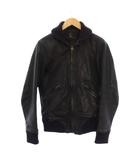 ヒステリックグラマー HYSTERIC GLAMOUR シングルライダースジャケット 革ジャン やぎ革 M 黒 0223LB02 /KH