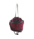 レスポートサック LesportSAC 2WAY ショルダーバッグ ハンドバッグ 巾着 ベロア ワインレッド /MI