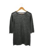 マーガレットハウエル MARGARET HOWELL チュニック 長袖 ニット セーター 長袖 リネン ウール混 F グレー /NR