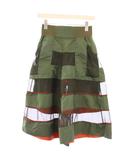 サカイ sacai Mesh Panel Culottes PANTS メッシュパネルキュロットパンツ イージー シアー 0 カーキ 21-05546 /KH