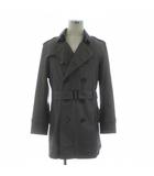 ギャバジンライナーショートトレンチコート 裏地チェック柄 ベルト付き M グレー 51A20-302-06 /KU