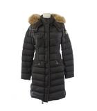 モンクレール MONCLER HERMIFUR ダウンコート ロング フーディ ラクーンファー 0 グレー 49956-15-53048 /KH
