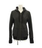 パドカレ pas de calais シープレザーフード付きジャケット 革ジャン アウター フード ラムレザー 38 黒 ブラック AS 1406 3299-720 /YT