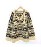 セリーヌ CELINE 21AW Oversized Baja Pullover オーバーサイズバハプルオーバー ニットパーカー フーディ 長袖 S 白 2A80R107O /KH