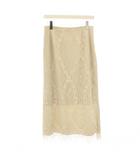 イエナ IENA タイトスカート マキシ ロング レース ワンカラー 40 ベージュ /BB