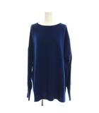 イエナ IENA カシミヤBIGボートネックプルオーバー ニット セーター F 青 紺 長袖 210809004055040 /YM