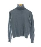 イブルース i Blues ニット カットソー ウール カシミヤ混 アンゴラ混 M 水色 ライトブルー タートルネック 長袖 無地 /HN