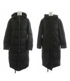 セオリー Theory FEATHER POLY HOOD PUFFER J ダウンコート ロング丈 リバーシブル フード アウター P 黒 ブラック 0309100 /AN54
