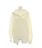 イエナ IENA 23SS スキッパーカラーメッシュニット パーカー 長袖 白 23080900123010 /YM