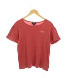 Tシャツ カットソー L 赤 レッド ボーダー 半袖 /YM