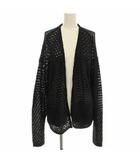 イエナ IENA 25SS リネン混 ガウンカーディガン 鍵編みカーディガン 長袖 F 黒 ブラック 25080900094020 /☆G