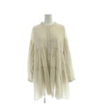 アーバンリサーチ ドアーズ URBAN RESEARCH DOORS ブラウス M ベージュ バンドカラー ティアード 長袖 /AP