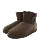 アグ オーストラリア UGG australia ウィメンズミニベイリーボタン2 W MINI BAILEY BUTTON II ムートンブーツ ショートブーツ USA8 茶 ブラウン F19012F /YT