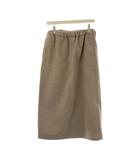 アーバンリサーチ ドアーズ URBAN RESEARCH DOORS メルトンライクストレートスカート M ベージュ 無地 ウエストゴム ロング丈 /JP