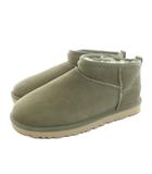 アグ UGG クラシック ウルトラ ミニ ムートンブーツ ショートブーツ シープスキン スエード US8 25cm 緑 グリーン 1116109 /KU